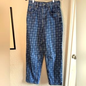 Urban Outfitters iet frans Denim High Rise Monogram 100% Cotton Size 28